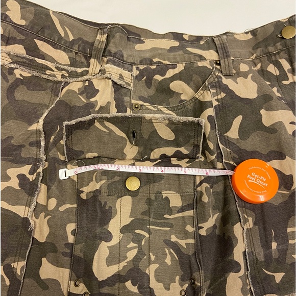 Cargo Mini Skirt CAMO Huge Pockets SIZE LARGE NWOT 100% cotton. MADE IN USA Y2K - Picture 8 of 11